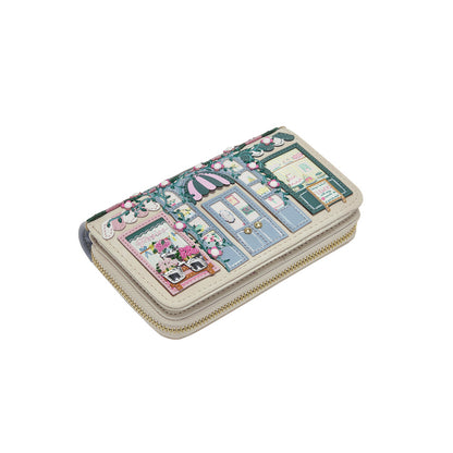 Wristlet with a floral shop design on a white background