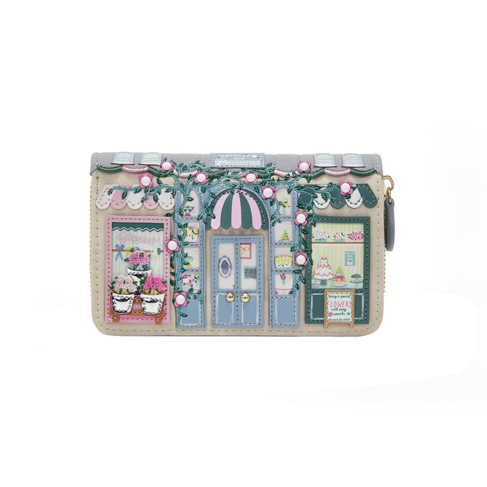 Wristlet with a floral shop design on a white background