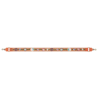 Belt strap with decorative elements on a white background
