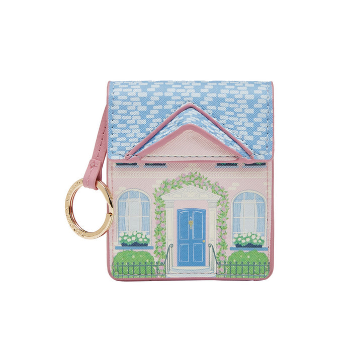 Small pouch with a house design on a white background