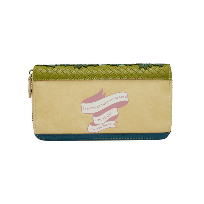 Small pouch with text design on a white background