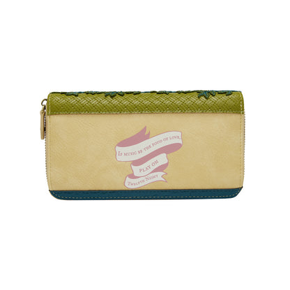 Small pouch with text design on a white background