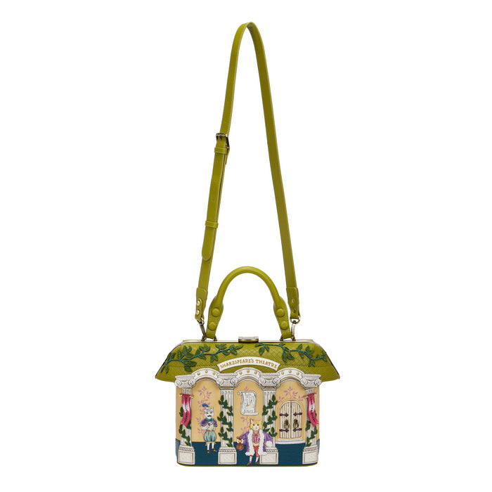 Handbag with decorative design on a white background