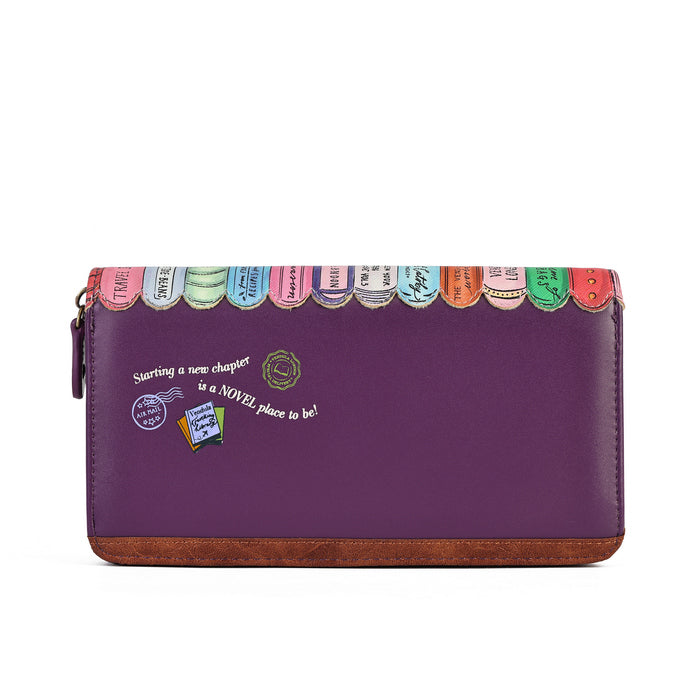 Travelling Library Bookshop - Large Ziparound Wallet