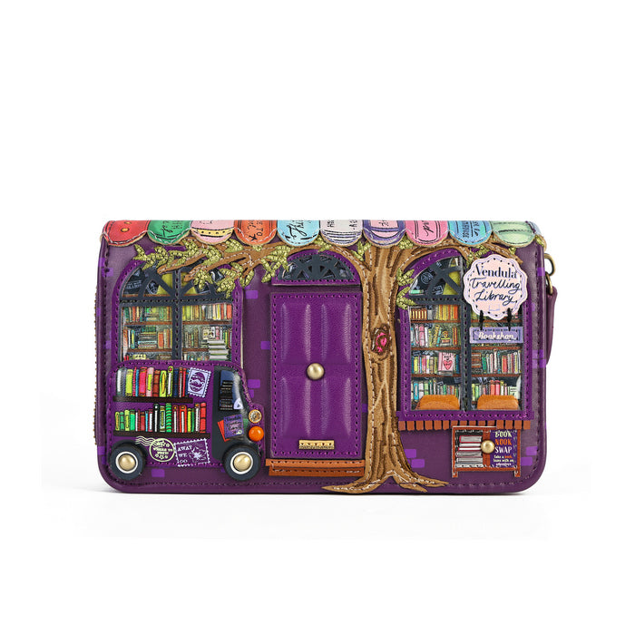 Travelling Library Bookshop - Medium Ziparound Wallet