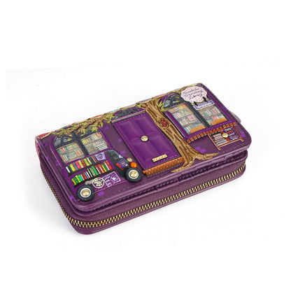 Travelling Library Bookshop - Medium Ziparound Wallet