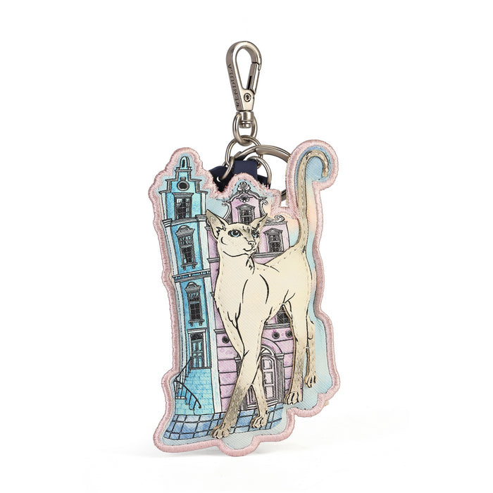 Cats in the City - Grey Cat - Key Charm