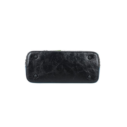 Black leather wallet on a white background