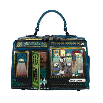 Decorative handbag with artistic design on a white background