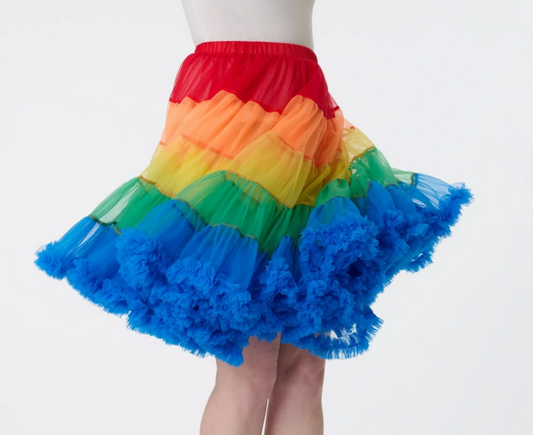 Rainbow Stripe Ruffled Petticoat Crinoline | Unique-Vintage @BVCM