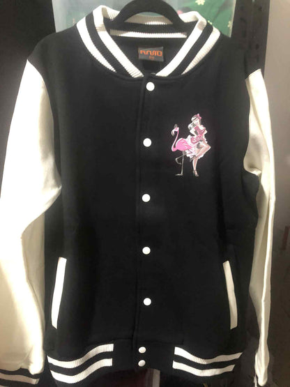 Lana-Rose Exclusive Pinup Pals Black Varsity Jacket | Instore & @BVCM