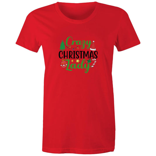 Crazy Christmas Lady - AS Colour - Women's Maple Tee - 5 Colours