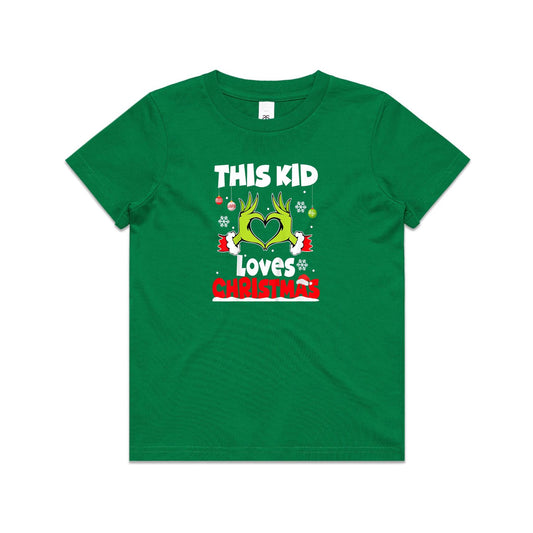 This Kid Loves Christmas - Youth Tee | 7 Colours