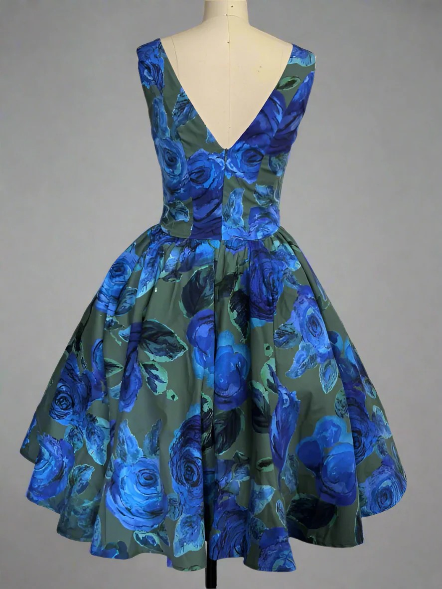 Blue Dawn Swing Dress Rockin' Bettie lana rose fashion