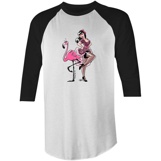 Flamingal  - AS Colour Raglan - 3/4 Sleeve T-Shirt
