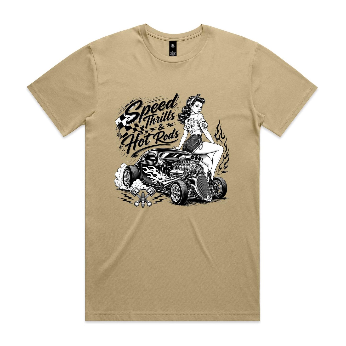 Speed, Thrills & Hotrods - Men's Tee - 4 Colours | This is a Print on Demand Item