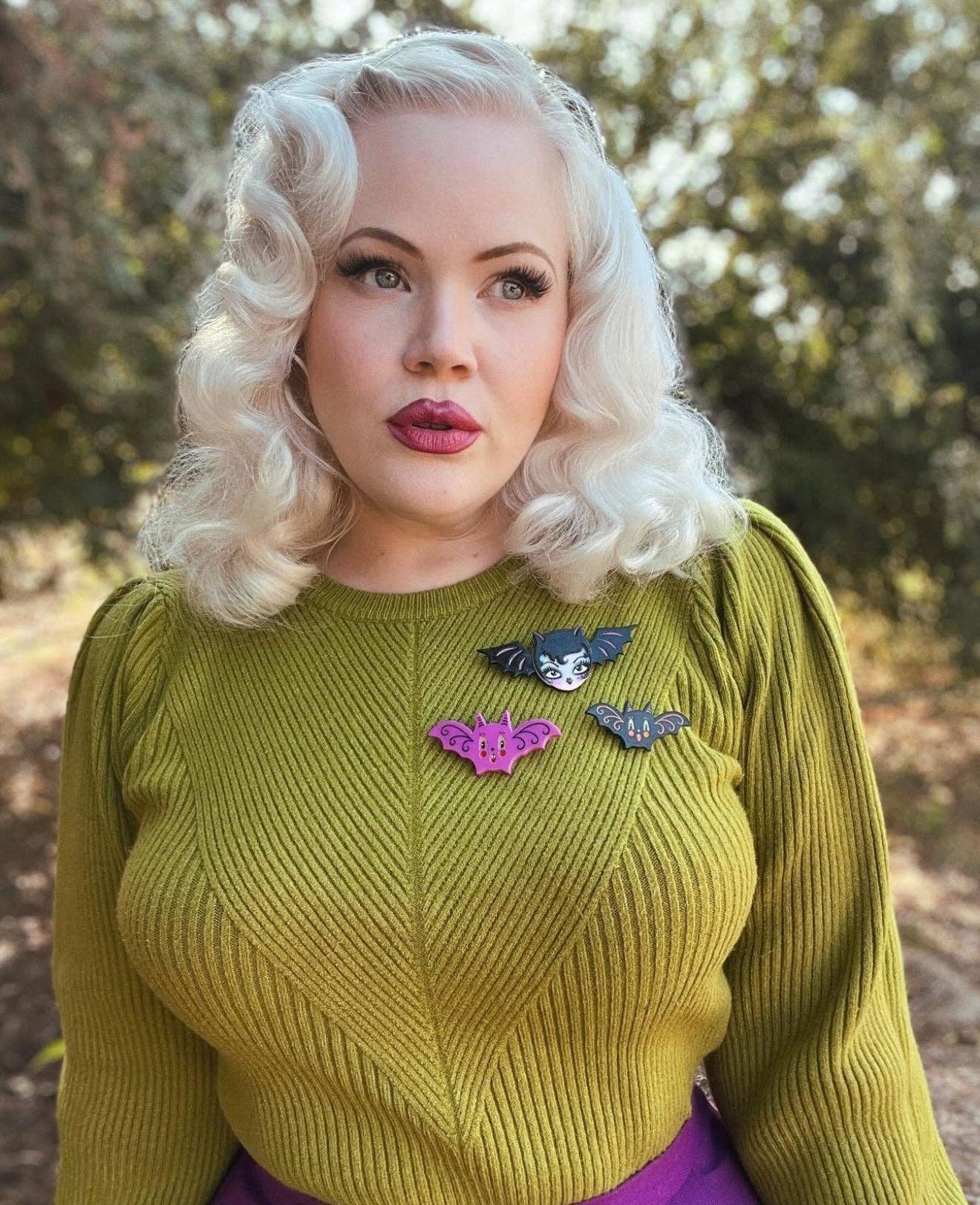 Lily the Vamp Brooch by Miss Fluff x Lipstick & Chrome | PREORDER