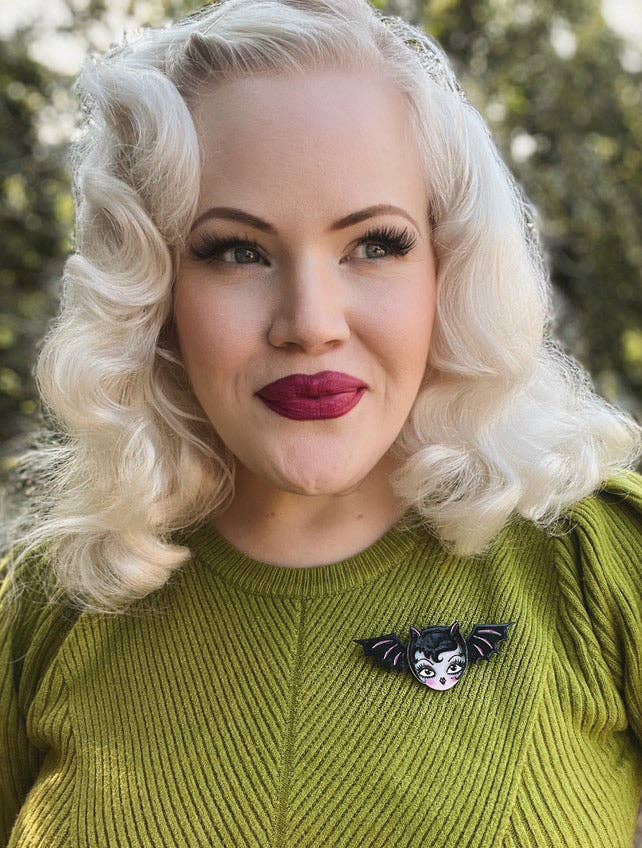 Lily the Vamp Brooch by Miss Fluff x Lipstick & Chrome | PREORDER
