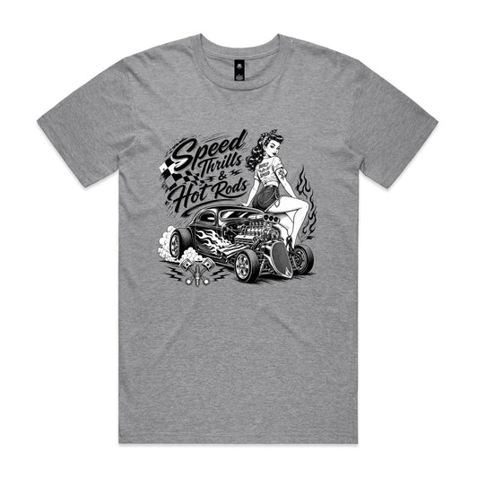 Speed, Thrills & Hotrods - Men's Tee - 4 Colours | This is a Print on Demand Item