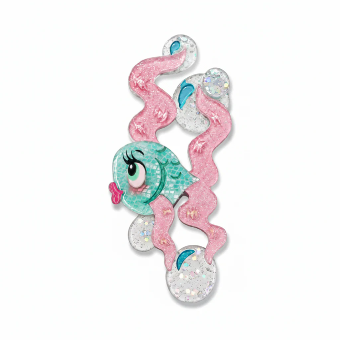 Fishy Kisses Brooch Miss Fluff x Lipstick & Chrome