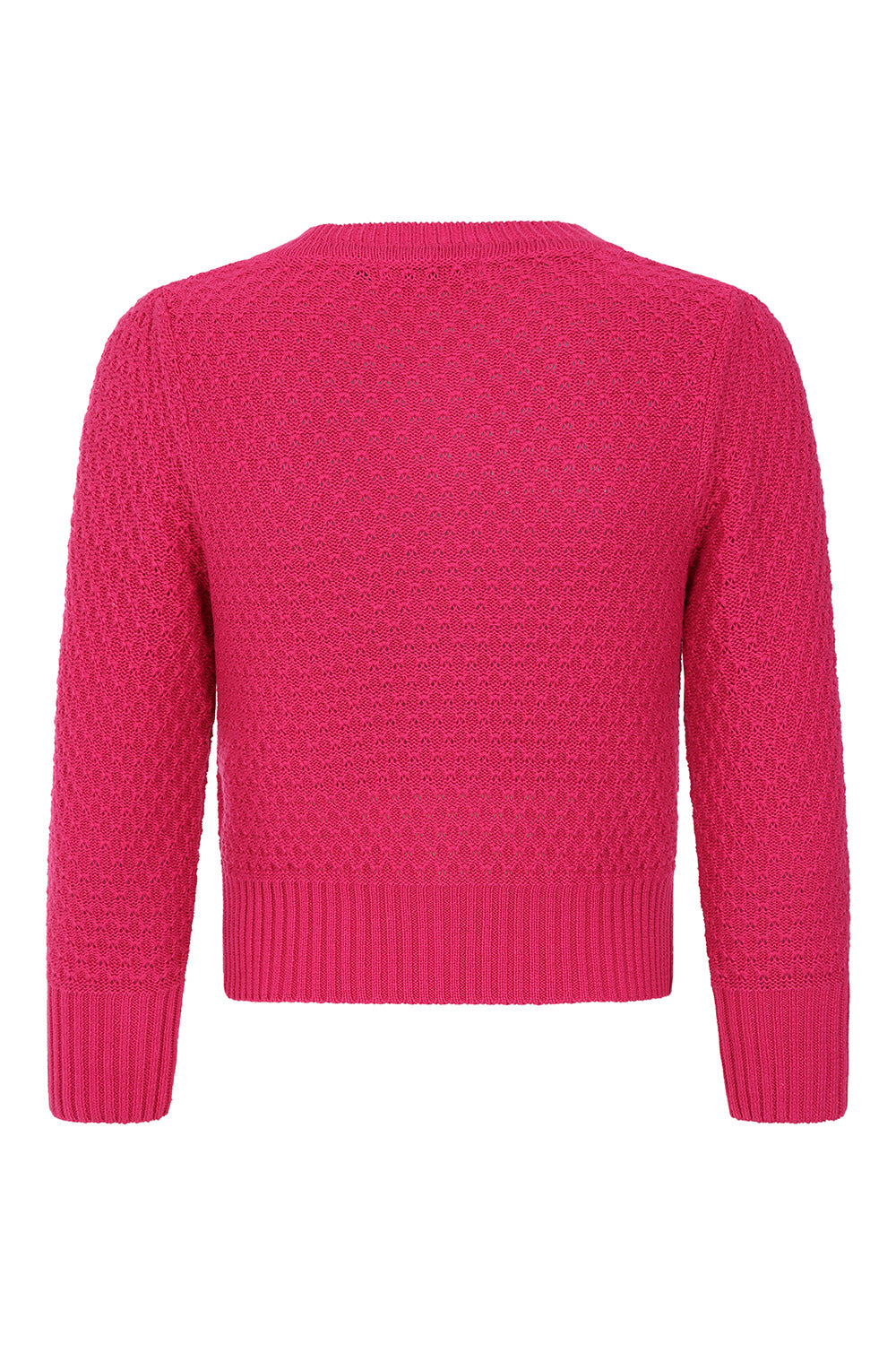 Pink sweater on a white background