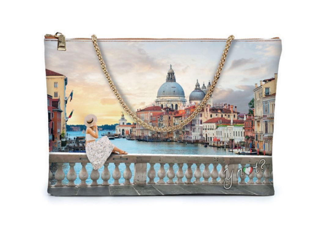 Ynot Milano - Large Clutch with Detach Chain Strap | BFF London, Paris Rooftop, Amalfi Coast & Romantic Venice