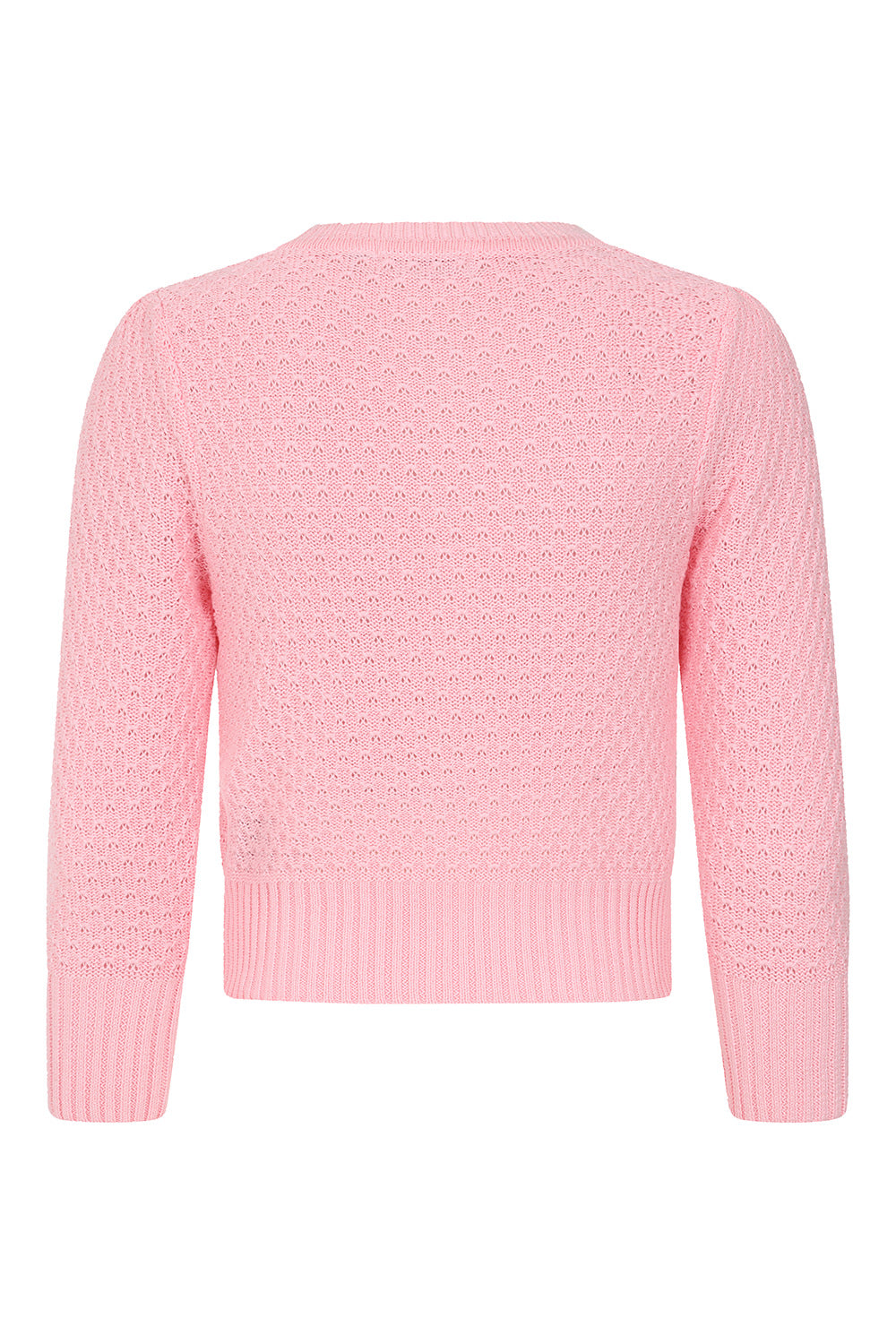 Pink sweater on a white background