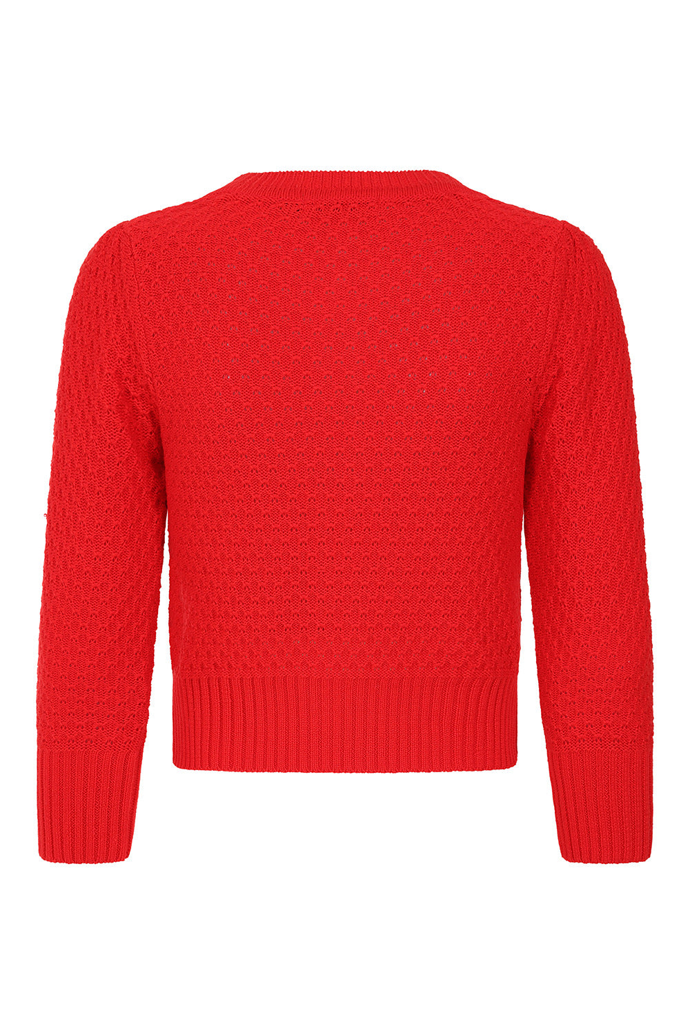 Red sweater on a white background