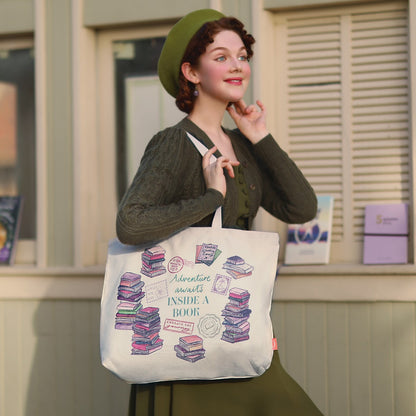 Vendula Travelling Library Canvas Tote Bag | Preorder