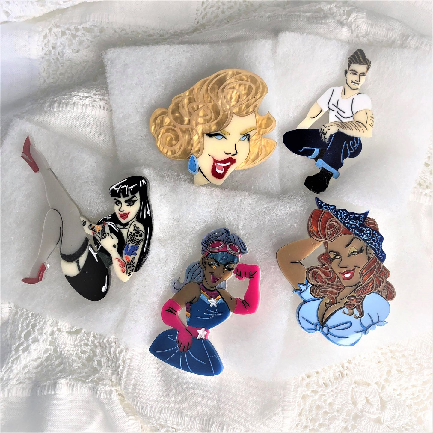 She's a Rockabilly Rebel Brooch Lana Rose