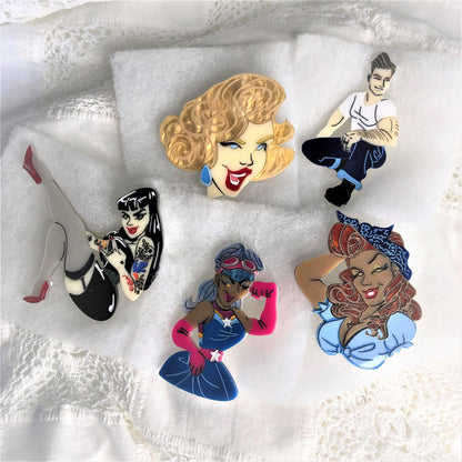 Rockabilly Rob Brooch Exclusive to Lana Rose