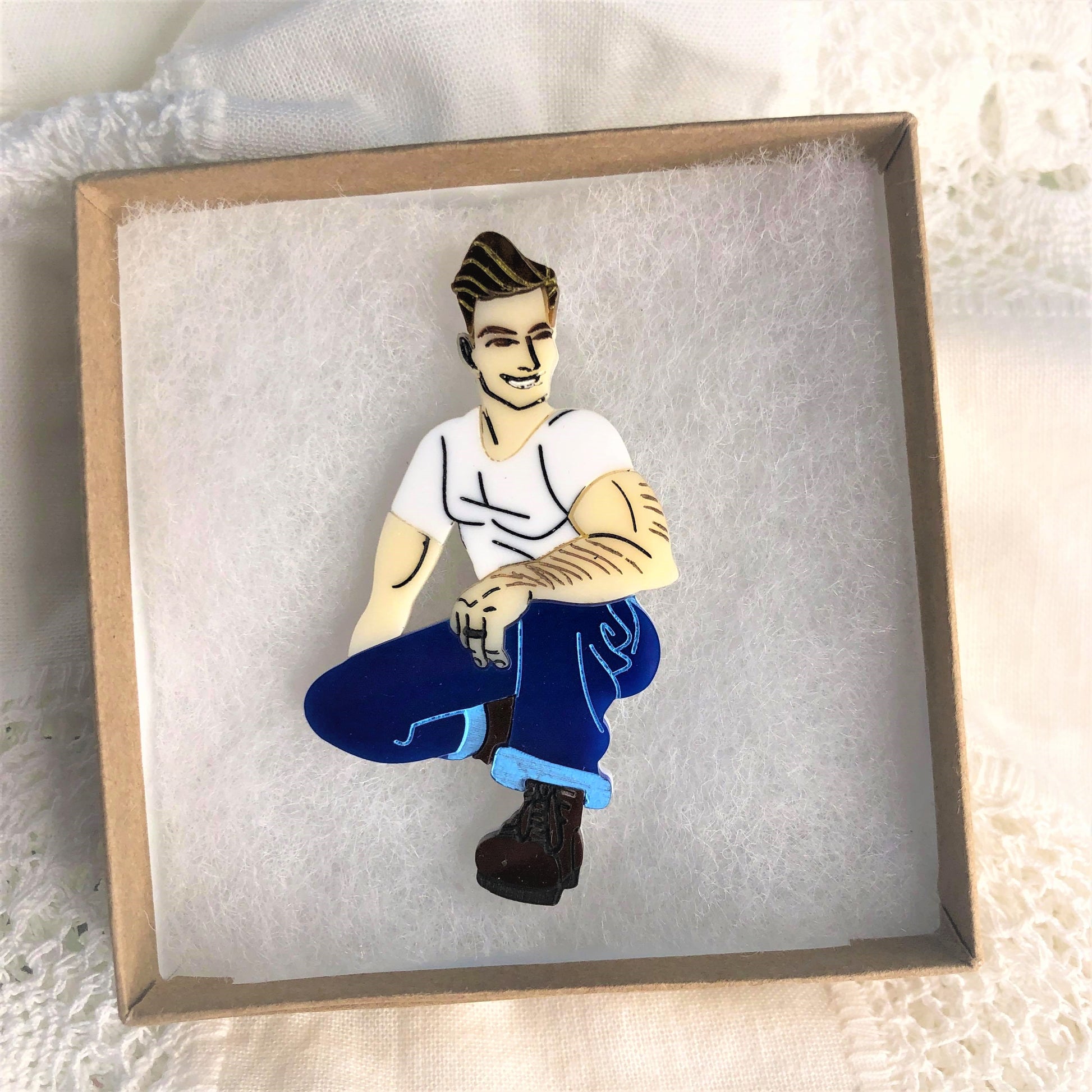 Rockabilly Rob Brooch Exclusive to Lana Rose