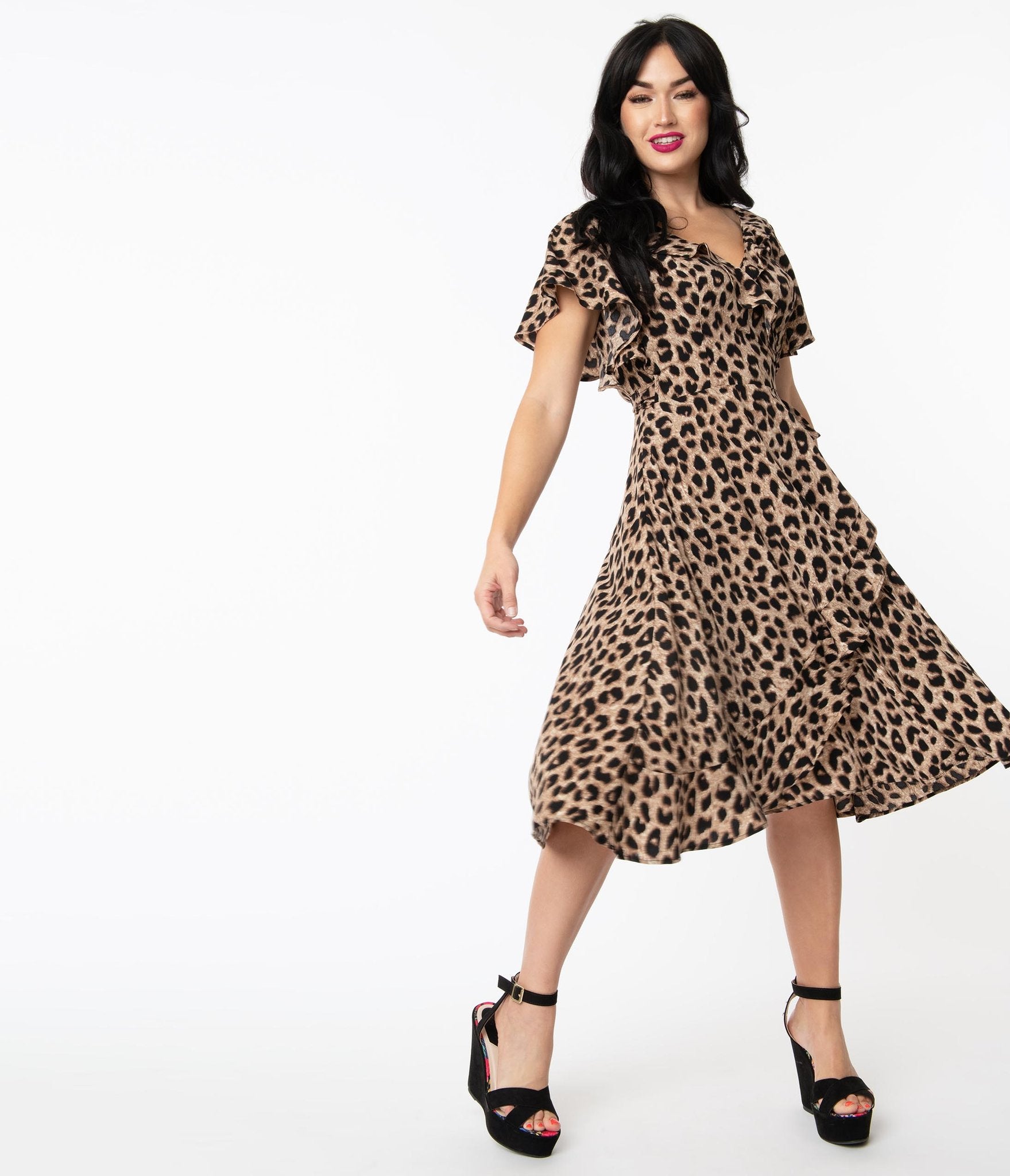 Leopard Print Luella Wrap Dress