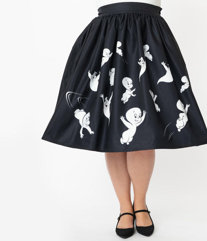 Unique-Vintage x Casper Ghostly Family Gellar Swing Skirt - Only XSmall/2 Left