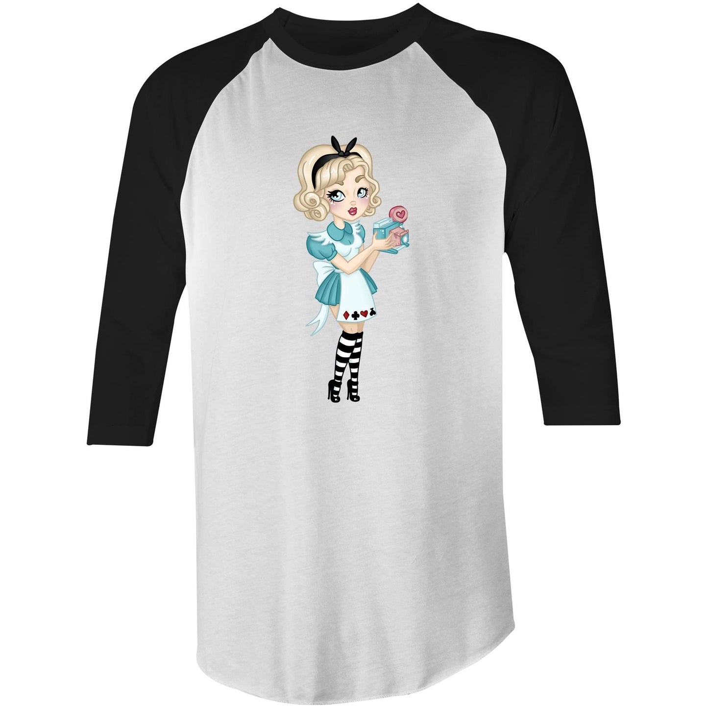 Nice Alice - 3/4 Sleeve T-Shirt - 2 Colors - Online Ordering Only