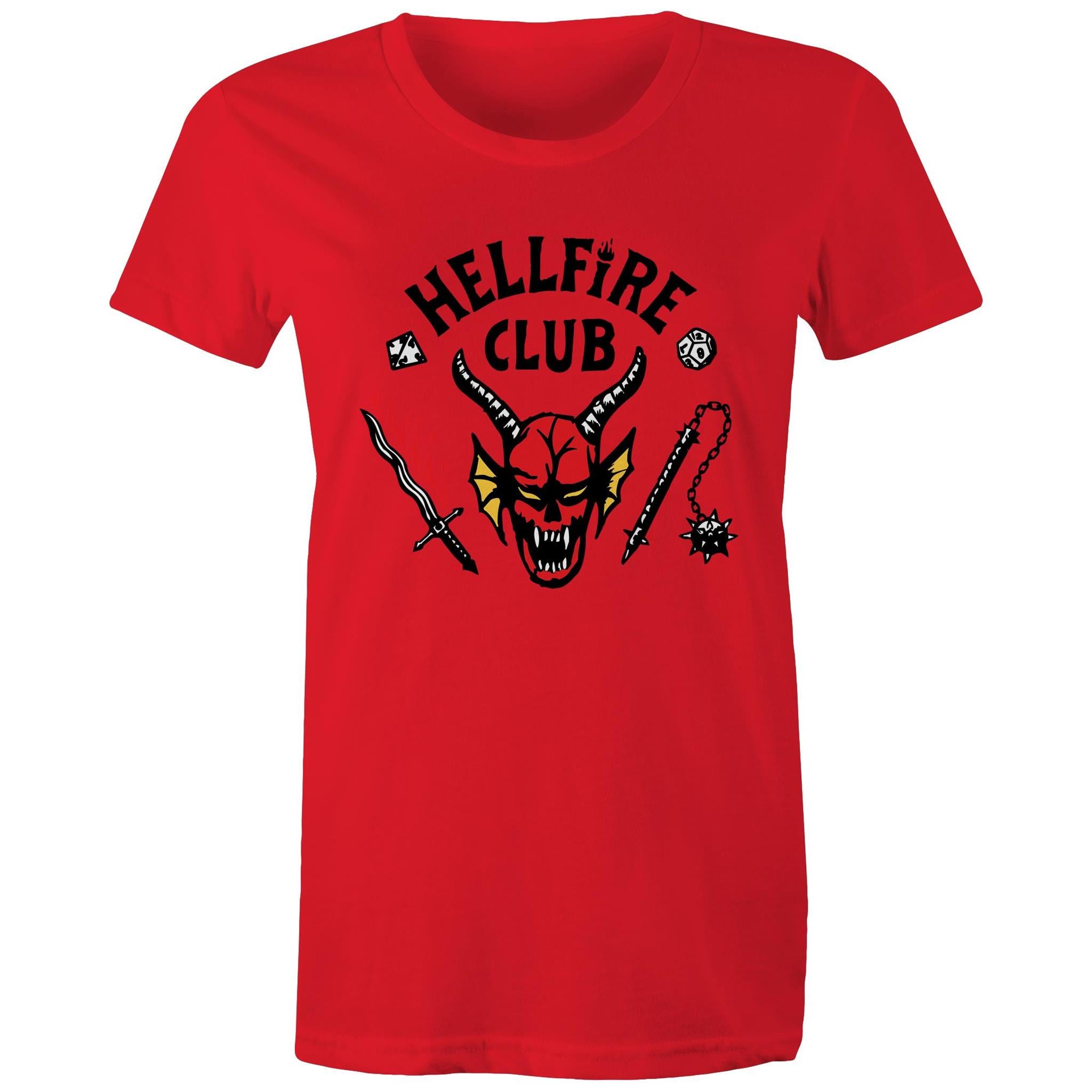 Hellfire Club- Women's Maple Tee - Red - Online Ordering Only – Lana ...