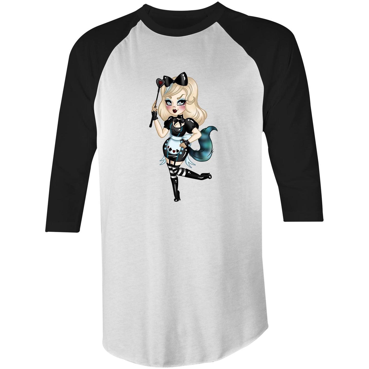 Naughty Alice - 3/4 Sleeve T-Shirt - 2 Colors - Online Ordering Only