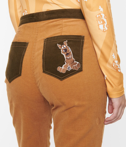 Smak Parlour Scooby Doo Brown Corduroy Flare Pants unique vintage lana rose fashion