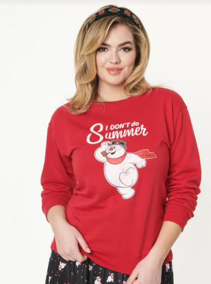 Unique-Vintage x Frosty the Snowman - I Don't Do Summer Sweatshirt