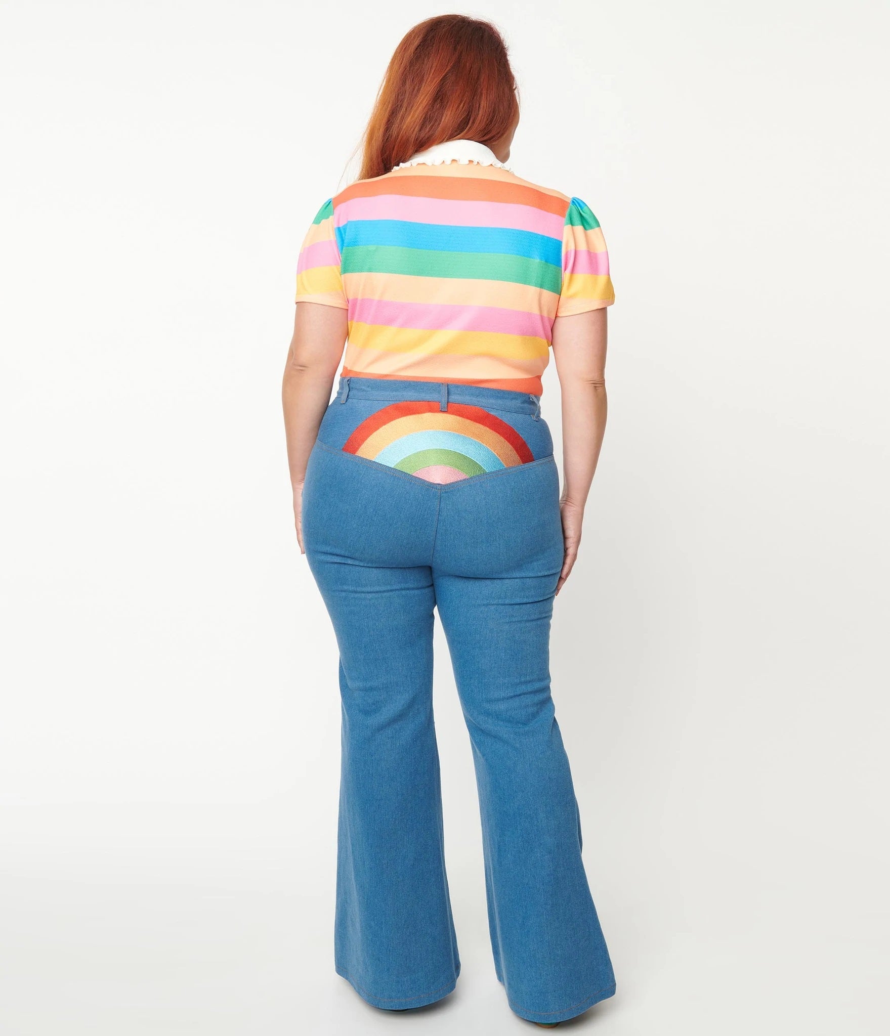 Unique Vintage x Pride Blue Denim Rainbow Embroidered Jeans – Lana-Rose  Fashion