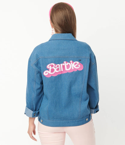 Unique Vintage Barbie Barbie Logo Kerstie Jean Jacket lana rose Fashion