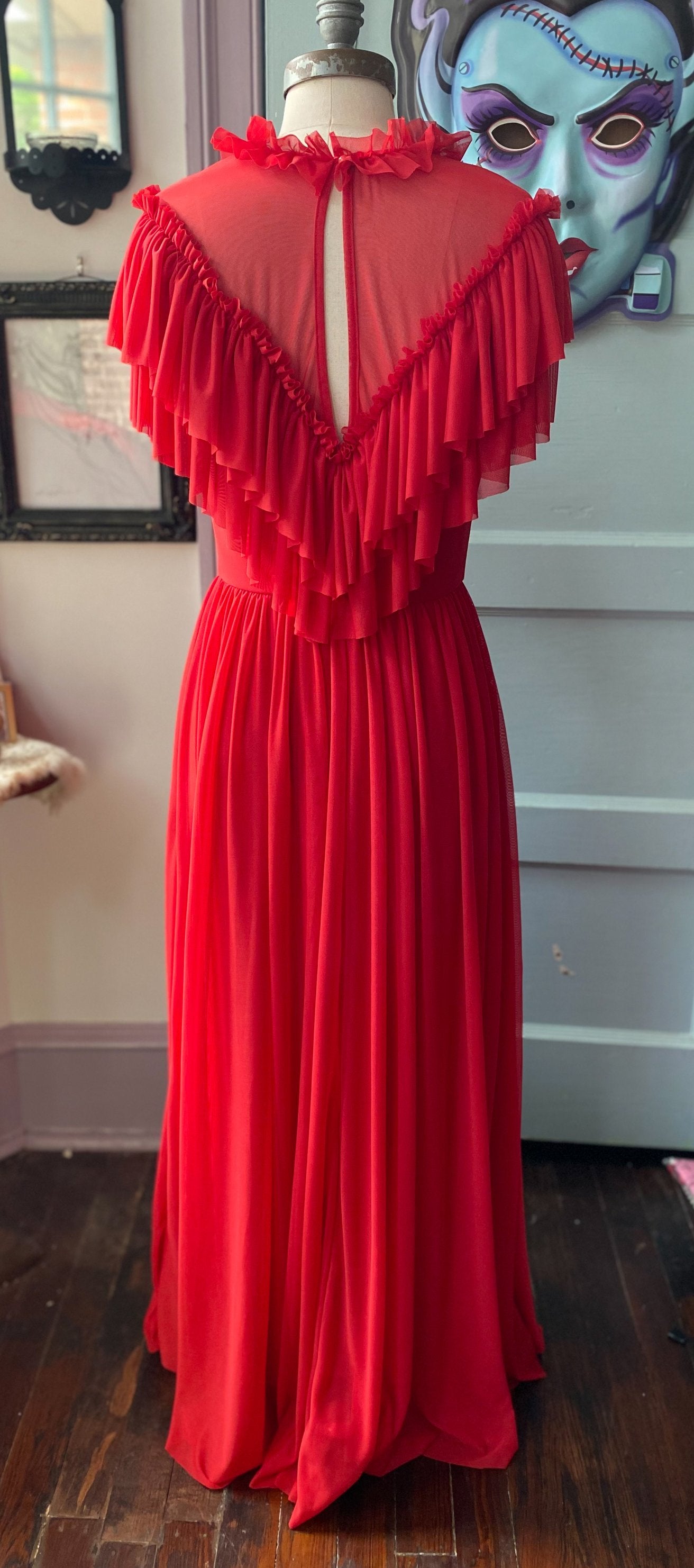 Mina Dress in Red Wax Poetic lana rose fashion wednesday addams lydia
