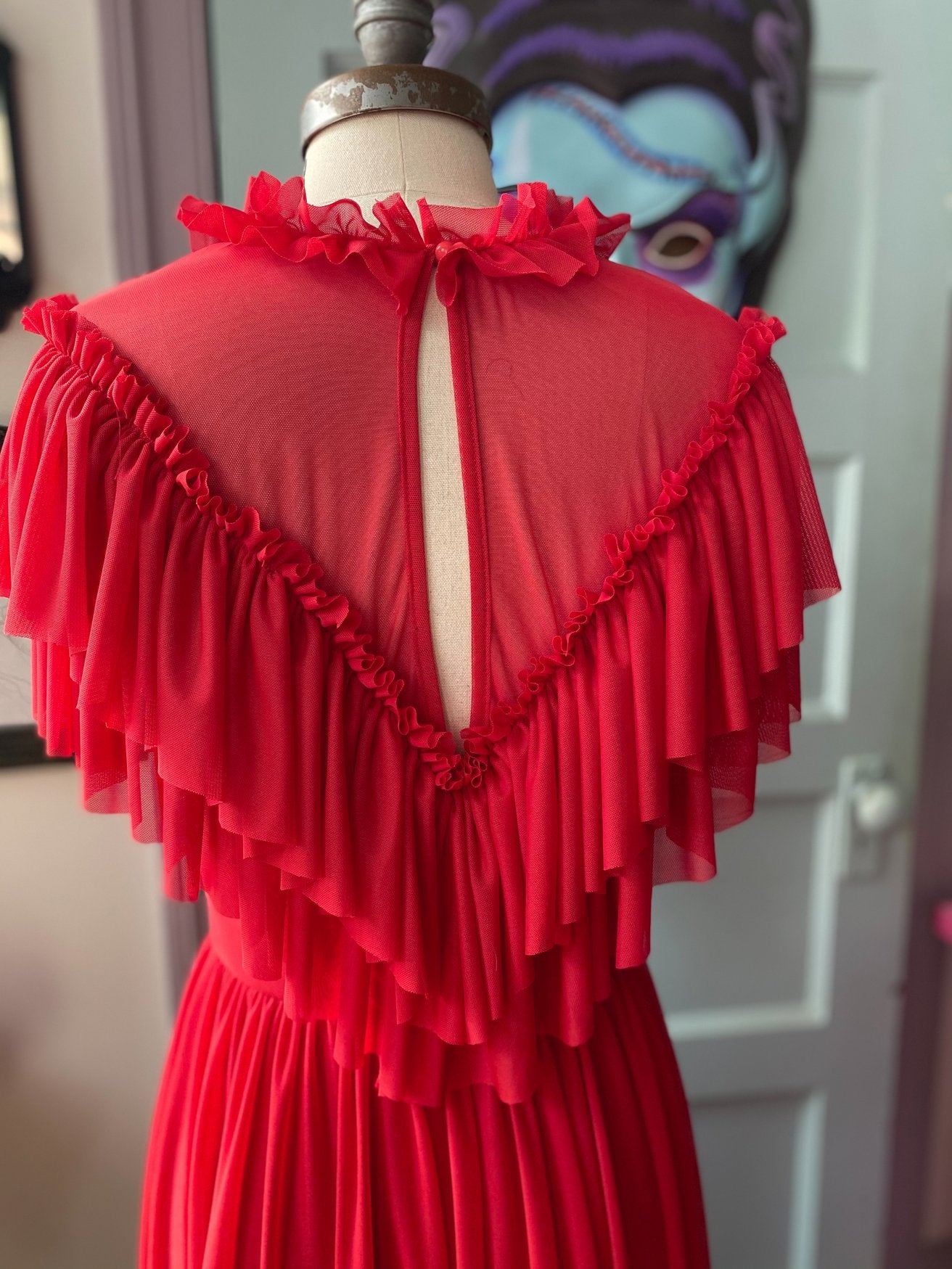 Mina Dress in Red Wax Poetic lana rose fashion wednesday addams lydia