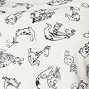 Smak Parlour Flintstones White Flocked Dino Print Sleeveless Cropped Scallop Top unique vintage lana rose 